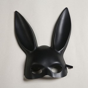 Маска кролика чёрная матовая "Black Rabbit"