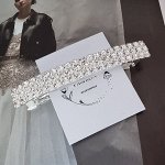 Заколка автомат для волос, цвет серебристый, камень белый переливающийся, арт.061.308