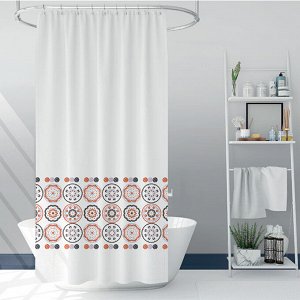 BY РЫЖИЙ Шторка для ванной, текстиль с пропиткой, 180x180см, 2 дизайна