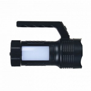 ЧИНГИСХАН Фонарь прожектор, 1 LED+12 LED, 1Вт+3Вт, 800мАч, вилка 220В, 14х10см, 2 режима, пластик