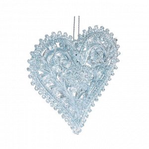 СНОУ БУМ Подвеска декоративная в виде сердечка, 9,5 см, акрил, 6 цветов