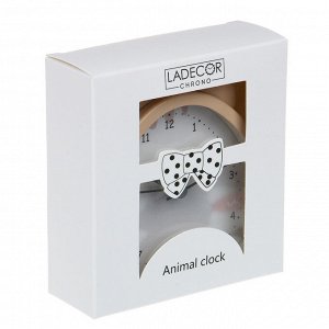 LADECOR Часы настольные, 10x3,8x12,5 см, цвет бежевый