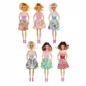 ИГРОЛЕНД Кукла в стильной одежде, шарнирная, 29см, PP,PVC, полиэстер, 6 дизайнов 