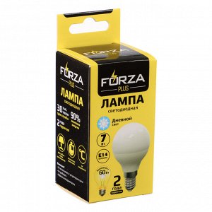 FORZA Лампа светодиодная G45 7W, E14, 560lm 4000К