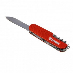 ЕРМАК Нож перочинный, 15см, многофункциональный, нержавеющая  сталь