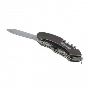 ЕРМАК Нож перочинный 15 см, многофункциональный, нерж.сталь