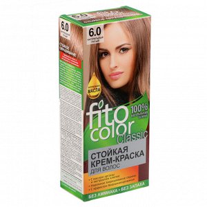 Краска для волос FITO COLOR Classic, 115 мл, тон 6.0 натурально русый