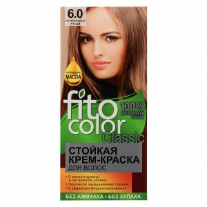 Краска для волос FITO COLOR Classic, 115 мл, тон 6.0 натурально русый