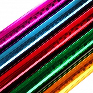 Пленка цветная с голографическим эффектом, для изготовления сувениров, ПП 30 мкм 2 м х 70см
