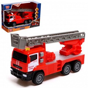 Машина пластик «KAMAZ пожарная машина», 17 см, лестница, инерция, световые и звуковые эффекты