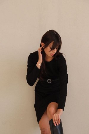 Платье-свитер чёрное