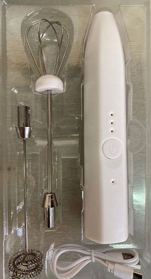 Мини-миксер-капучинатор/вспениватель молока USB (две насадки)