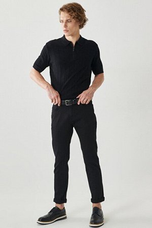 360-градусные всенаправленные стрейч Slim Fit Slim Fit хлопчатобумажные удобные черные брюки