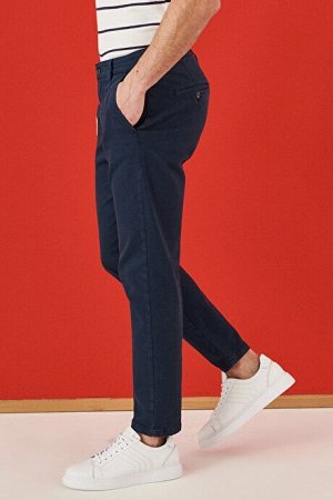Темно-синие брюки Comfort Fit с эластичными боковыми карманами на 360 градусов