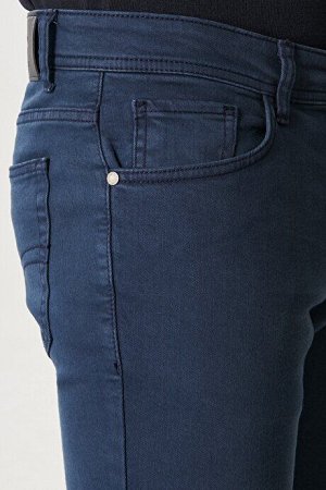 Растяжение на 360 градусов во всех направлениях Удобные прочные брюки Slim Fit Slim Fit Темно-синие брюки