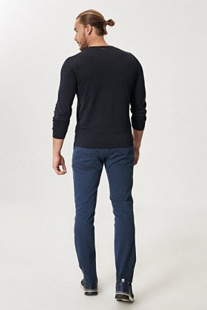 Растяжение на 360 градусов во всех направлениях Удобные прочные брюки Slim Fit Slim Fit Темно-синие брюки