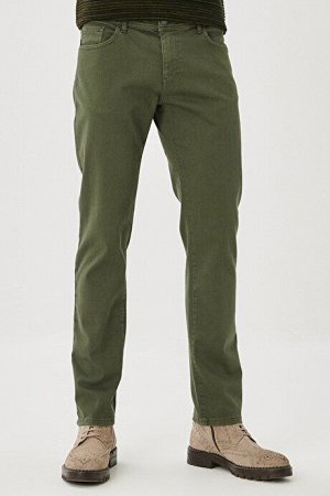 360-градусные всенаправленные стрейч Slim Fit Slim Fit Хлопковые удобные зеленые брюки
