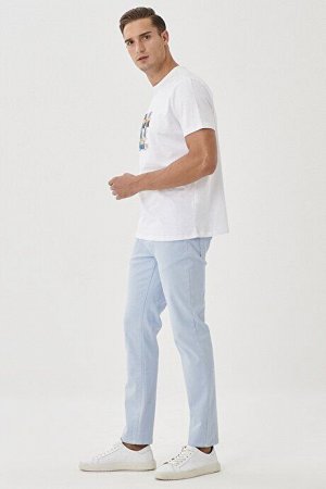 360-градусные всенаправленные стрейч Slim Fit Slim Fit Хлопковые повседневные синие брюки