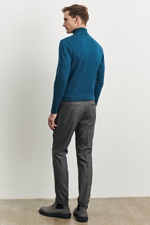 Брюки Slim Fit Slim Fit с фланелевым узором и эластичной резинкой на талии Серые брюки