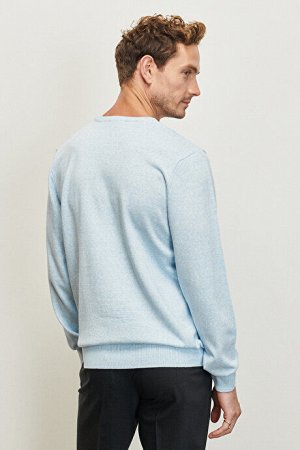 Жаккардовый жаккардовый свитер с круглым вырезом стандартного кроя