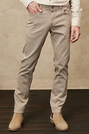 Slim Fit Slim Fit Dobby Эластичные повседневные брюки из норки