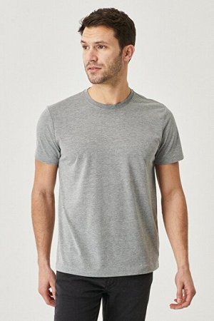 altinyildizclassics Комплект из 2 футболок Slim Fit с круглым вырезом антрацитово-темно-серого цвета