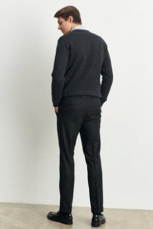 Брюки Slim Fit Slim Fit с рисунком и эластичной резинкой на талии цвета антрацита