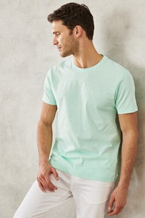 Пакет футболок Slim Fit с круглым вырезом и короткими рукавами из хлопка мятного цвета