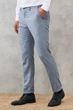 Сине-белые брюки Slim Fit Dobby с эластичной резинкой на талии