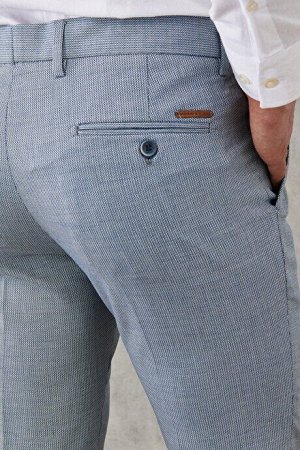 Сине-белые брюки Slim Fit Dobby с эластичной резинкой на талии