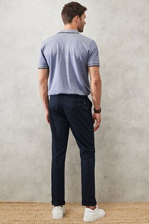 Брюки Slim Fit с боковым карманом Slim Fit Темно-синие брюки чинос