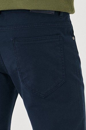 Темно-синие брюки чинос узкого кроя с 5 карманами из плотной ткани