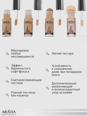 ARAVIA Professional  Консилер стойкий водоотталкивающий для коррекции несовершенств NO BLEMISH COVER, 02 concealer, 5 мл. Аравия