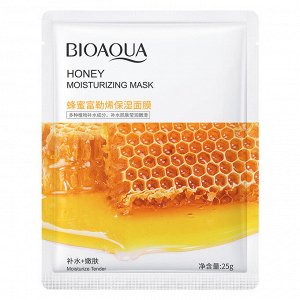 Тканевая маска для лица экстрактом мёда Bioaqua Honey Moisturizing Mask, 30 гр