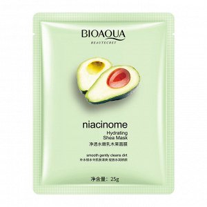 Тканевая маска с маслом ши, экстрактом авокадо и ниацинамидом «BIOAQUA Niacinome», 25 гр