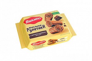 «Яшкино», рулетики вафельные с шоколадным вкусом, 160г