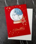 Новогодняя праздничная открытка/Открытка с декоративными элементами