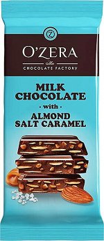 OZera Шоколад &quot;Milk chocolate with Almonds salt caramel&quot; 90 г