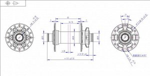 Втулка передняя ARC MT009. BOOST 110*15 мм (28 отверстий)