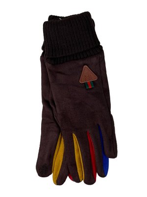Элегантные женские перчатки, цвет шоколад