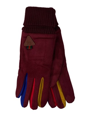 Элегантные женские перчатки, цвет бордовый