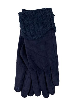 Демисезонные перчатки с манжетом, цвет синий
