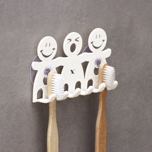 Держатель для зубных щёток на присосках, дизайн МИКС