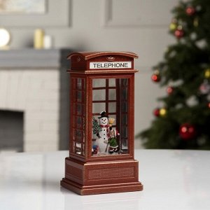 Светодиодная фигура «Девочка и снеговик» 9 x 20 x 8 см, пластик, батарейки ААх3 (не в комплекте), USB, свечение тёплое белое