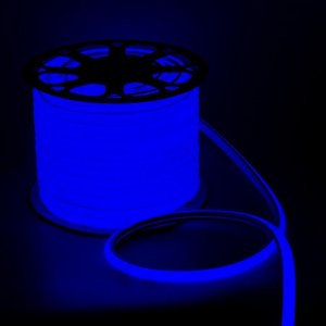 Гибкий неон Luazon Lighting 16 мм D-образный, IP67, 50 м, SMD2835, 120 LED/м, 220 В, свечение синее