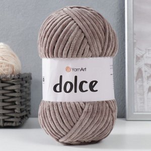 Пряжа "Dolce" 100% микрополиэстер 120м/100гр (754 т. серый)