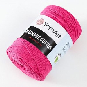 Пряжа "Macrame Cotton" 20% полиэстер, 80% хлопок 225м/250гр (771 мальва)