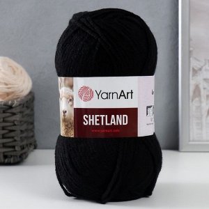 Пряжа "Shetland" 30% шерсть верджин, 70% акрил 220м/100гр (502 чёрный)