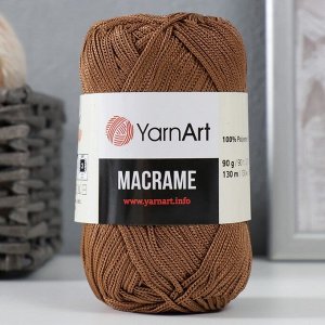 Пряжа "Macrame Макраме" 100% полиэстер 130м/90гр (151 коричневый)