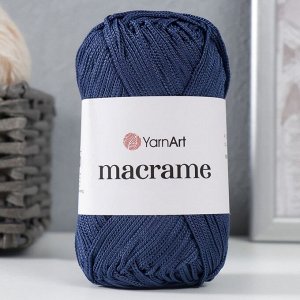 Пряжа "Macrame Макраме" 100% полиэстер 130м/90гр (162 синий)